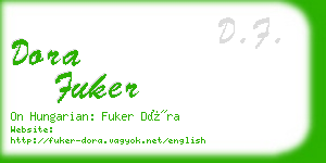 dora fuker business card